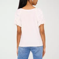 Sam And Jess Womens Short Sleeve Blouse