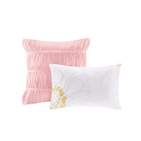 Intelligent Design Demi Ruffled Comforter Set with decorative pillows