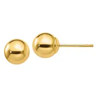 10K Gold 6mm Ball Stud Earrings