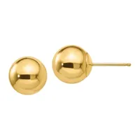 10K Gold 8mm Ball Stud Earrings