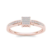 CT.T.W. Natural Diamond 10K Rose Gold Engagement Ring