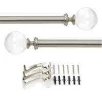 Deco Window Acrylic Ball 1 Curtain Rod