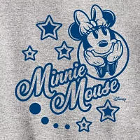 Disney Collection Little & Big Girls Crew Neck Long Sleeve Minnie Mouse Graphic T-Shirt