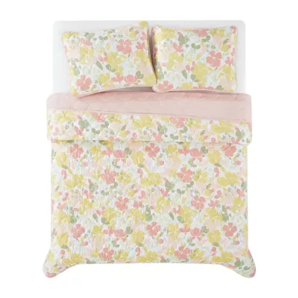 Truly Soft Garden Floral Quilt Set