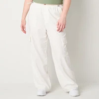 Arizona Womens Low Rise Straight Cargo Pant-Juniors