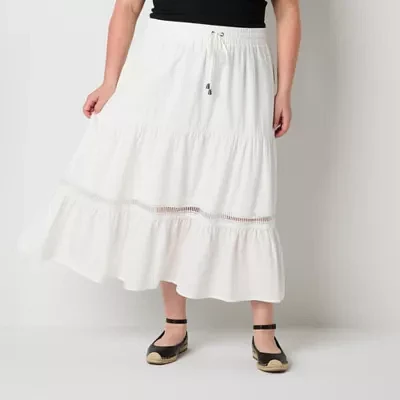 Frye and Co. Womens Long A-Line Skirt-Plus