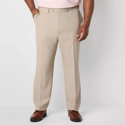 Shaquille O'Neal XLG Mens Big and Tall Stretch Fabric Classic Fit Flat Front Suit Pant
