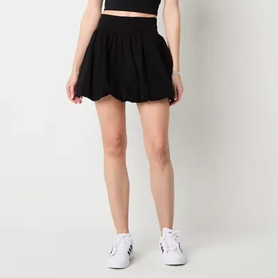 Arizona Bubble Hem Womens Pleated Skirt Juniors