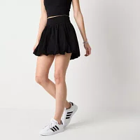 Arizona Bubble Hem Womens Pleated Skirt Juniors