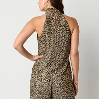 Bold Elements Womens Sleeveless Mock Neck Top