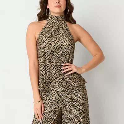 Bold Elements Womens Sleeveless Mock Neck Top