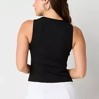 Bold Elements Womens Crew Neck Sleeveless Blouse