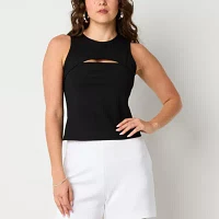 Bold Elements Womens Crew Neck Sleeveless Blouse