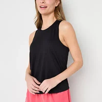 Xersion Everyday Womens High Neck Sleeveless Shelf Bra Tank Top