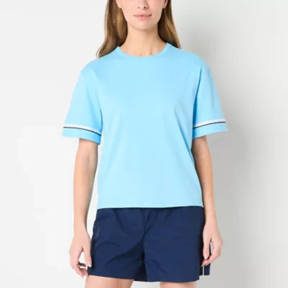 Xersion Womens Cotton Crew Neck Short Sleeve T-Shirt
