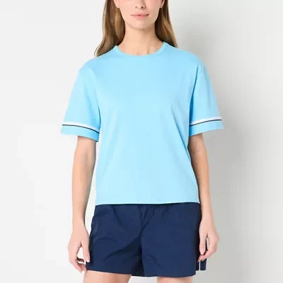 Xersion Womens Cotton Crew Neck Short Sleeve T-Shirt