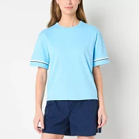 Xersion Womens Cotton Crew Neck Short Sleeve T-Shirt