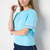 Xersion Womens Cotton Crew Neck Short Sleeve T-Shirt