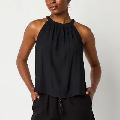 a.n.a Womens Halter Neck Sleeveless Tank Top