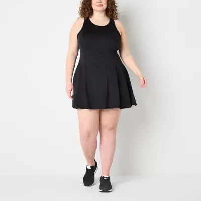 Xersion Everultra-Lite Womens Plus Sleeveless Built Bra Tennis Dress