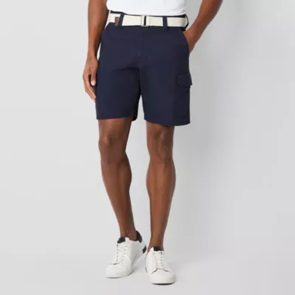 U.S. Polo Assn. Belted 9 1/2" Mens Stretch Fabric Cargo Short