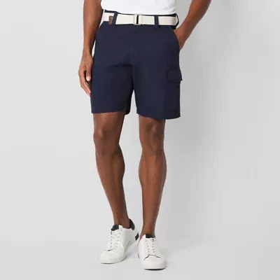 U.S. Polo Assn. Belted 9 1/2" Mens Stretch Fabric Cargo Short
