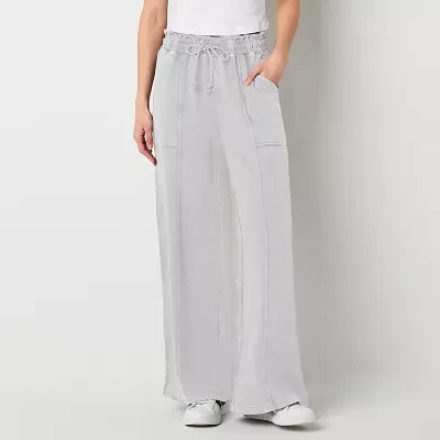 Arizona Womens Wide Leg Sweatpant-Juniors