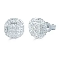 1/2 CT. T.W. Mined White Diamond Sterling Silver 10.9mm Stud Earrings