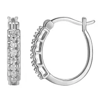 Sparkle Allure Diamond Accent Round Hoop Earrings