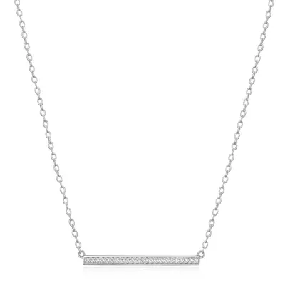 Sparkle Allure Diamond Accent 18 Inch Cable Rectangular Pendant Necklace