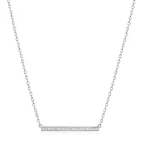 Sparkle Allure Diamond Accent 18 Inch Cable Rectangular Pendant Necklace