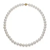 Womens Cultured Freshwater Pearl 14K Gold Strand Necklace