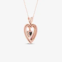 Womens Genuine Opal 10K Gold Heart Pendant Necklace