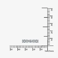 Diamonart® Cubic Zirconia Sterling Silver Eternity Band Ring
