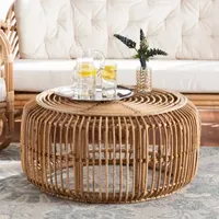 Aliane Rattan Round Coffee Table