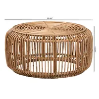 Aliane Rattan Round Coffee Table