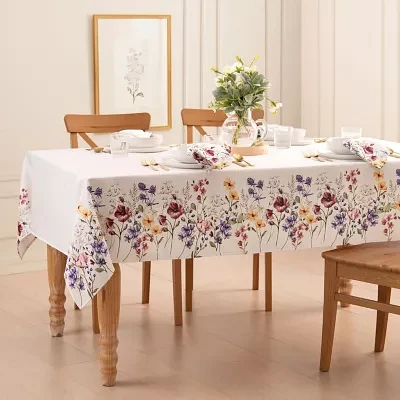 Elrene Home Fashion Poppy Wildflower Tablecloth