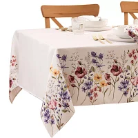 Elrene Home Fashion Poppy Wildflower Tablecloth