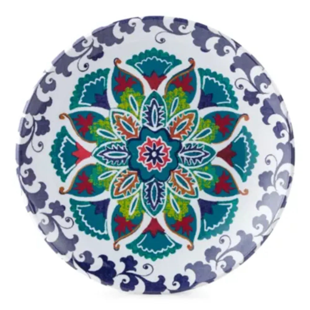Distant Lands Set Of 4 Melamine Medallion Dishwasher Safe Salad Plate