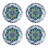 Distant Lands Set Of 4 Melamine Medallion Dishwasher Safe Salad Plate