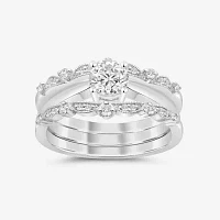 Womens 1/5 CT. Natural White Diamond 10K Gold Ring Guard