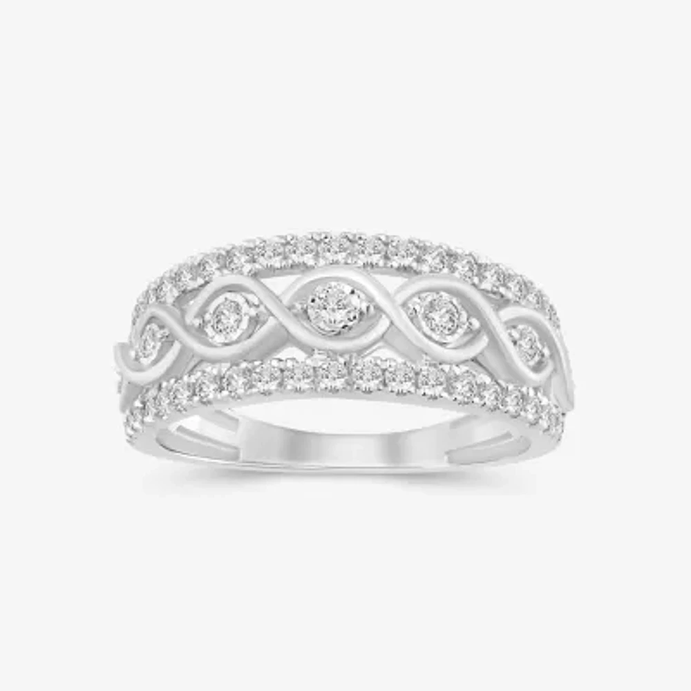 2MM 1/2 CT. T.W. Natural White Diamond 10K Gold Anniversary Band