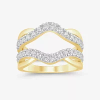 (I / Si2) Womens 3/4 CT. T.W. Lab Grown White Diamond 14K Gold Ring Guard