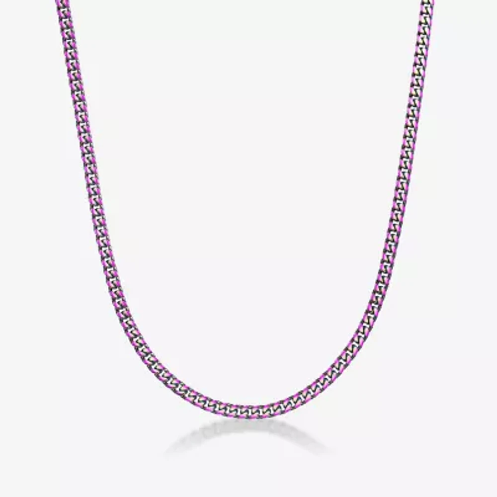 Mens Stainless Steel Curb Chain Necklace
