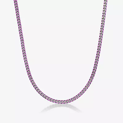 Mens Stainless Steel Curb Chain Necklace
