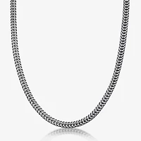 Stainless Steel 24 Inch Solid Herringbone Chain Necklace