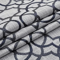 Max Blackout Campbell Geo Jacquard Grommet Top Energy Saving 100% Single Curtain Panels