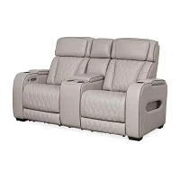 Signature Design By Ashley® Boyington Power Reclining Loveseat with Console