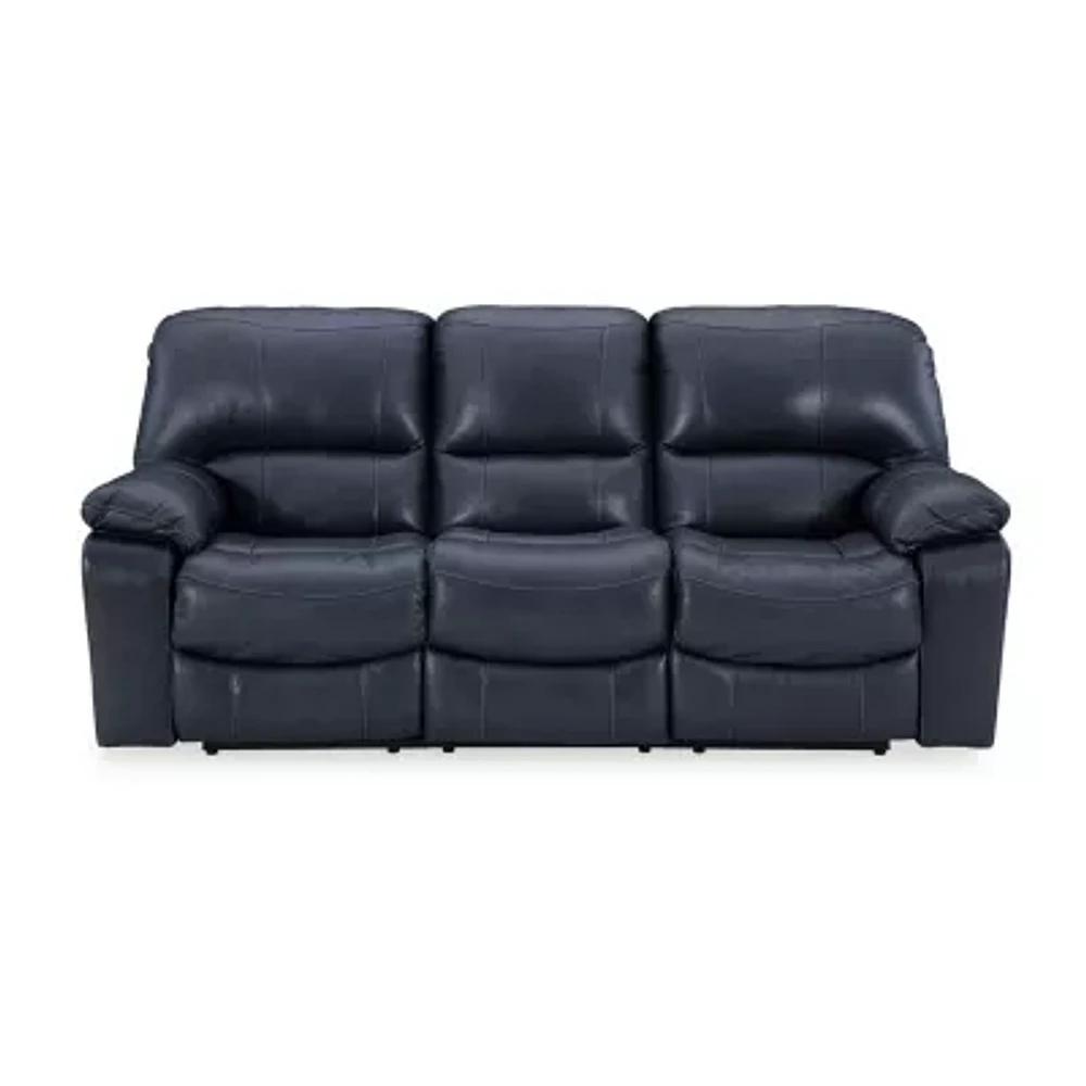 Signature Design By Ashley Leesworth Dual Power Leather Reclining Sofa