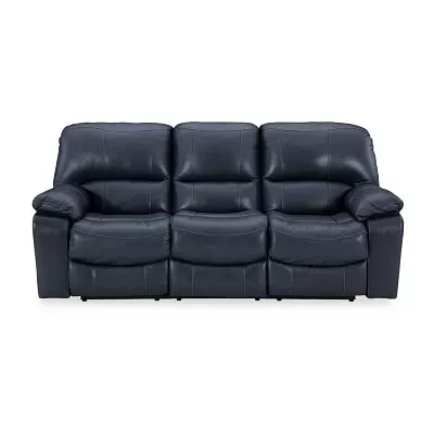 Signature Design By Ashley Leesworth Dual Power Leather Reclining Sofa